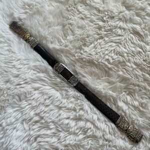 Brighton Leather Braided Belt size M/L